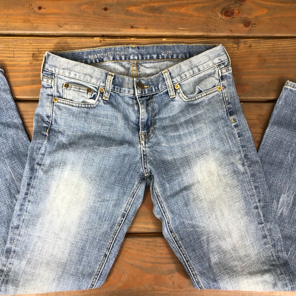 J Crew Matchstick Skinny Jeans Short Distressed.